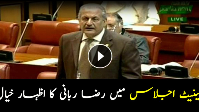 Speech of Senator Mian Raza Rabbani in Senate