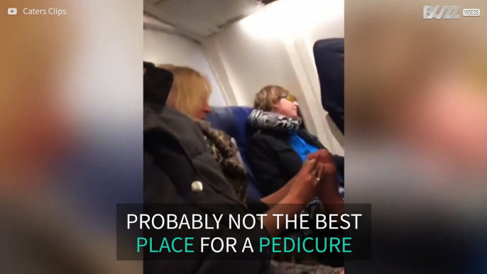Just 'no': passengers grossed out by in-flight pedicure