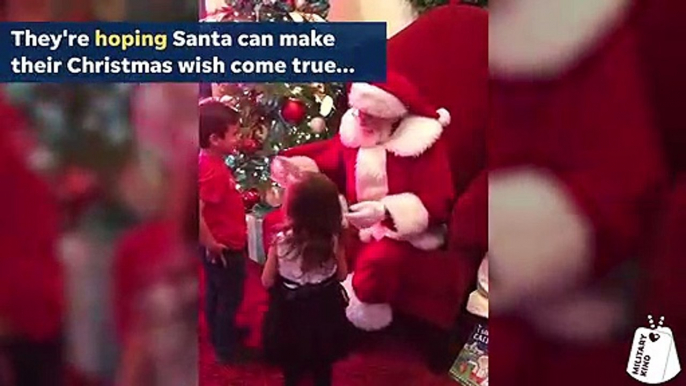 Santa makes Navy dad appear in front of kids’ eyes