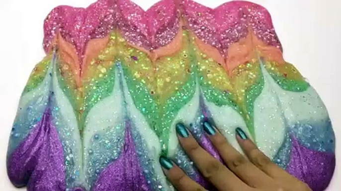 Glitter Rainbow Slime | Most Satisfying Rainbow Slime ASMR Compilation (July) #12