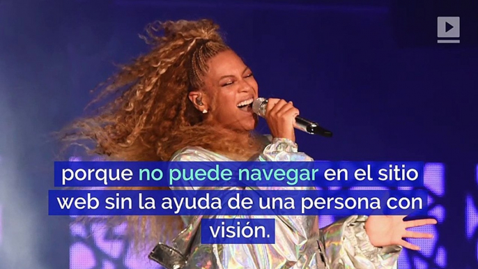 La compañía de Beyoncé está siendo demandada por una mujer ciega por la falta de accesibilidad en su sitio web