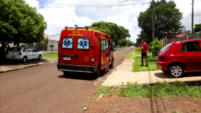 Homem é socorrido após queda de altura