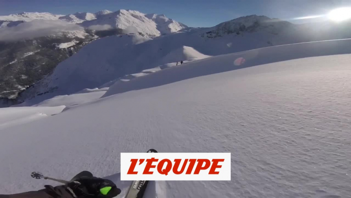 Nicolas Piguet profite du retour de la poudreuse aux Arcs - Adrénaline - Ski freeride