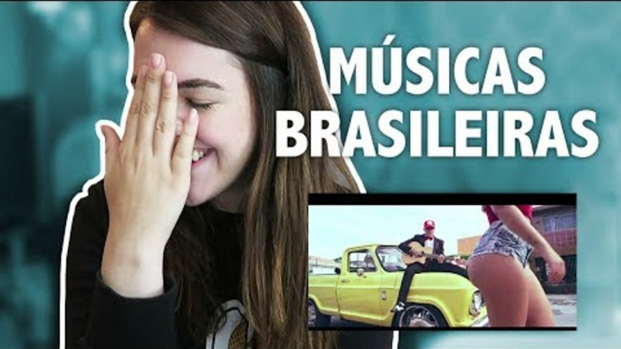 GRINGA REAGINDO ÀS MÚSICAS BRASILEIRAS MAIS TOCADAS | All That Jess#86