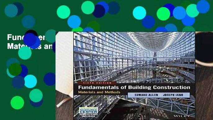 Fundamentals of Building Construction: Materials and Methods