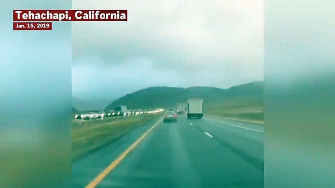 California Blizzard: Clouds Form Over Tehachapi Mountains As Winter Storm Harper Develops