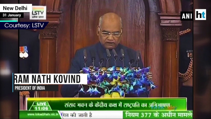 Budget session: President Kovind lauds Modi govt for launching development programmes