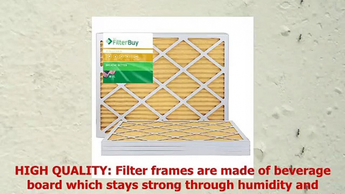 FilterBuy 14x30x1 MERV 11 Pleated AC Furnace Air Filter Pack of 4 Filters 14x30x1  Gold