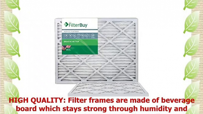 FilterBuy 14x30x1 MERV 13 Pleated AC Furnace Air Filter Pack of 2 Filters 14x30x1