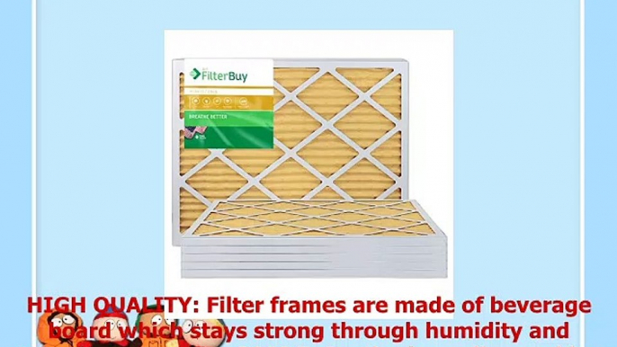 FilterBuy 14x30x1 MERV 11 Pleated AC Furnace Air Filter Pack of 6 Filters 14x30x1  Gold