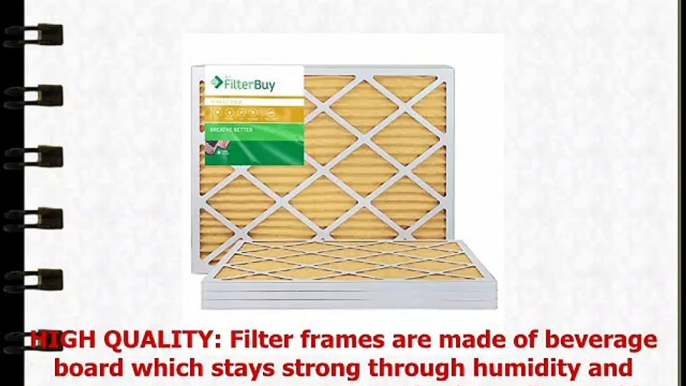 FilterBuy 14x30x1 MERV 11 Pleated AC Furnace Air Filter Pack of 4 Filters 14x30x1  Gold