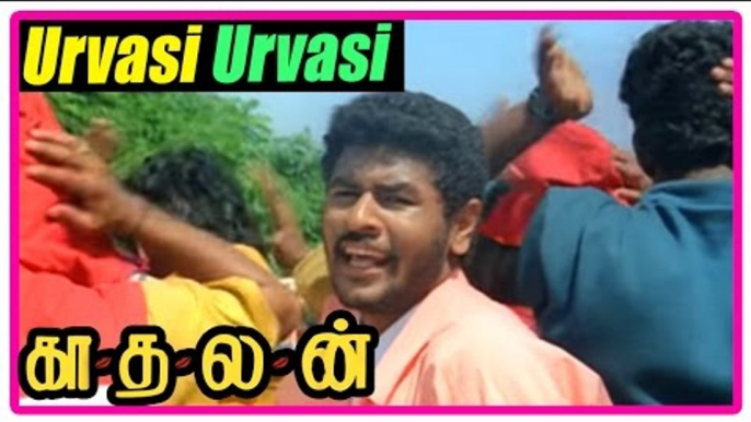 Kadhalan Tamil Movie | Scenes | Prabhu Deva & Vadivelu intro | Urvasi Urvasi song | College strike