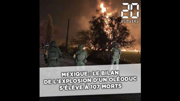 Mexique: Le bilan de l'explosion d'un oléoduc s'établit désormais à 107 morts