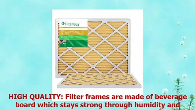 FilterBuy 14x30x1 MERV 11 Pleated AC Furnace Air Filter Pack of 2 Filters 14x30x1  Gold