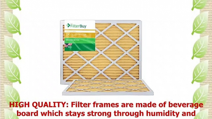 FilterBuy 14x30x1 MERV 11 Pleated AC Furnace Air Filter Pack of 2 Filters 14x30x1  Gold