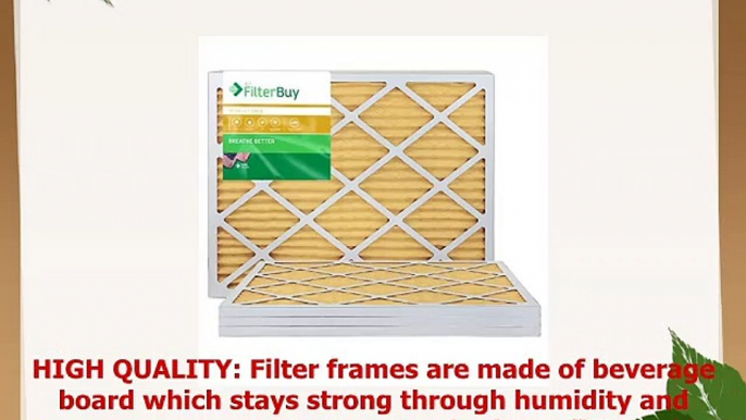 FilterBuy 14x30x1 MERV 11 Pleated AC Furnace Air Filter Pack of 4 Filters 14x30x1  Gold