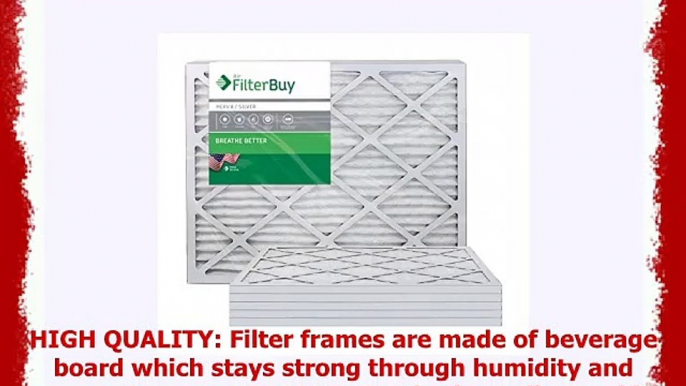 FilterBuy 14x30x1 MERV 8 Pleated AC Furnace Air Filter Pack of 6 Filters 14x30x1