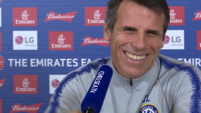 I asked players to crouch down to watch the penalties! - Zola