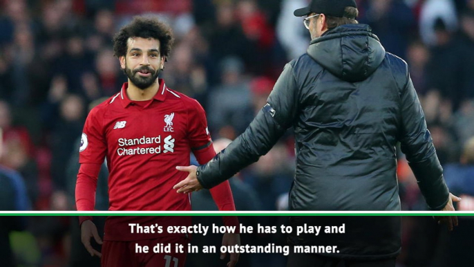 Klopp hails 'outstanding' Salah