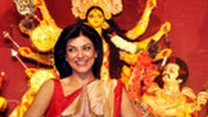 Sushmita Sen attends Durga Puja in Bandra