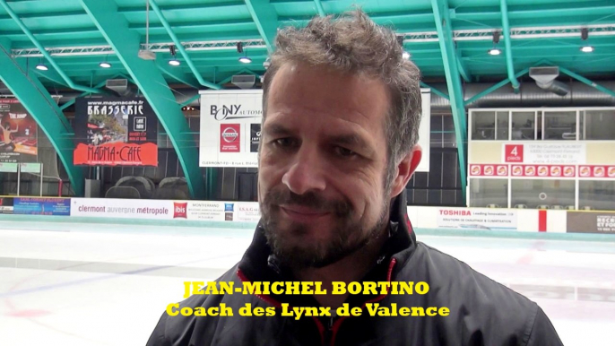 HOCKEY SUR GLACE 2019-02-02 Interview Jean-Michel Bortino Coach des Lynx de Valence, Clermont VS Valence