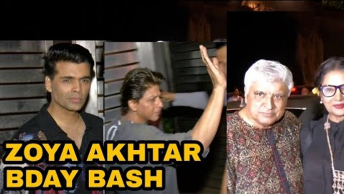 Karan Johar, SRK, Javed Akhtar & Shabana Azmi at Zoya Akhtar Bday Party