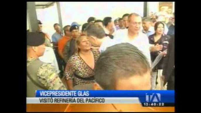 Vicepresidente Glas visitó la Refinería del Pacifico en Manabí