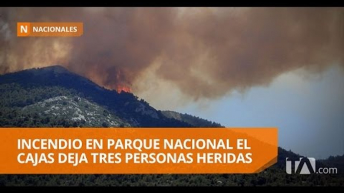 Incendio en el Parque Nacional El Cajas deja tres heridos - Teleamazonas