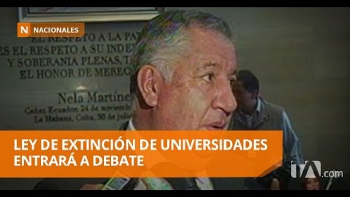 Asamblea debatirá Proyecto de Ley de Extinción de Universidades - Teleamazonas