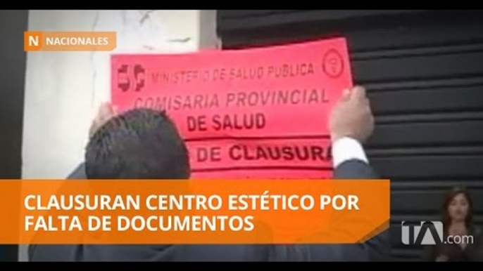 Clausuran centro estético en norte de Quito - Teleamazonas