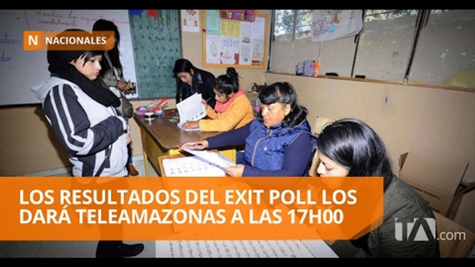 Los resultados del Exit Poll los dará Teleamazonas a las 17h00