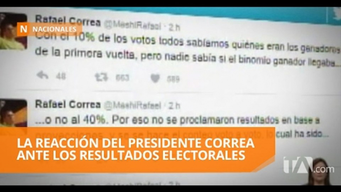 Esto dijo Correa de los resultados electorales - Teleamazonas