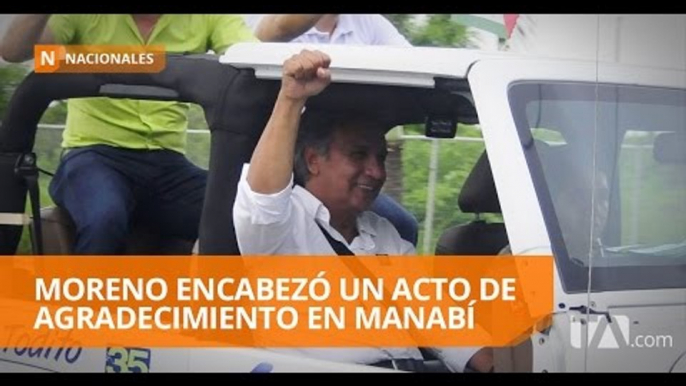 Lenin Moreno llegó a Manabí - Teleamazonas