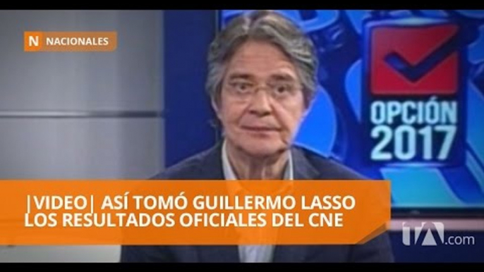 Esto dijo Guillermo Lasso tras conocer resultados oficiales del CNE - Teleamazonas