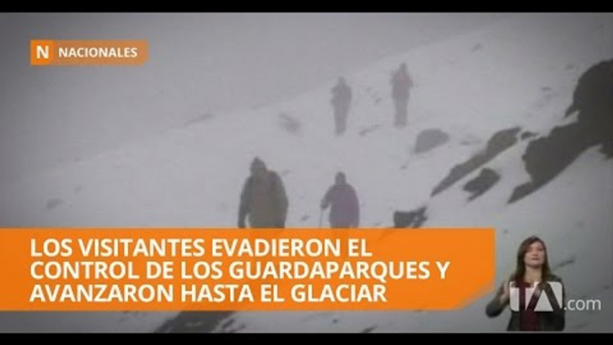 Avalancha en el volcán Cotopaxi arrastró a varios visitantes