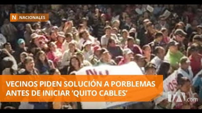 Vecinos del noroccidente de Quito protestan por Quito Cables - Teleamazonas