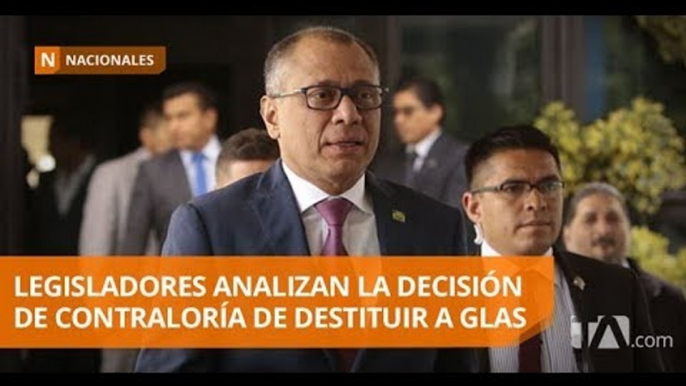 Contraloría notificó destitución de Glas al Presidente de la Asamblea - Teleamazonas