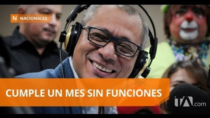 Este lunes, el vicepresidente Jorge Glas cumple un mes sin funciones - Teleamazonas