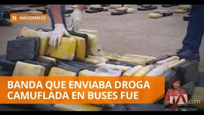 Desarticulan banda que enviaba droga en buses - Teleamazonas