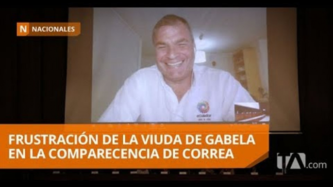 Tras horas de alegatos la viuda de Gabela mostró su frustración  - Teleamazonas