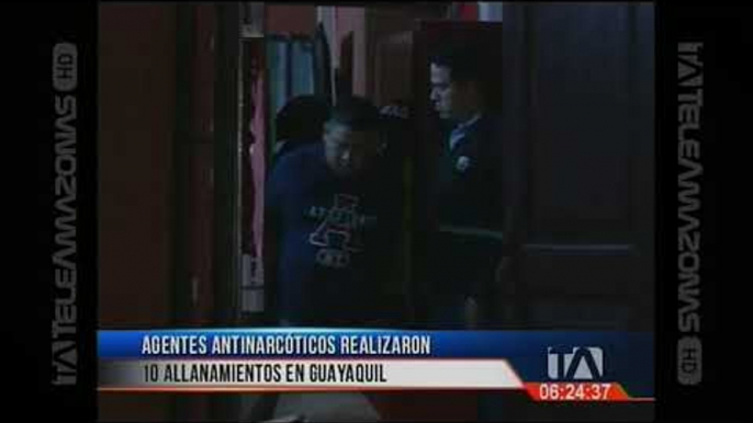 Agentes antinarcóticos realizaron 10 allanamientos en Guayaquil