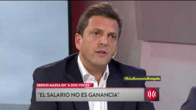 A Dos Voces (21/12/2016) Sergio Massa explicó su postura respecto del proyecto Ganancias