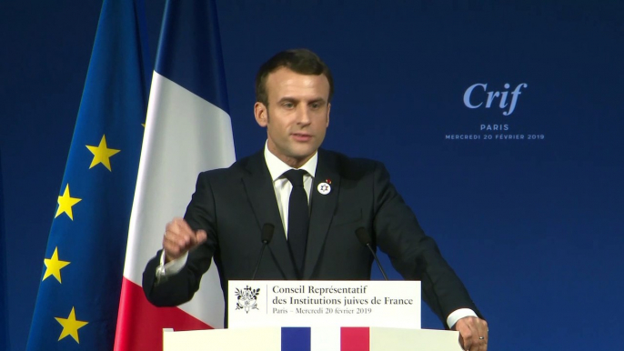 Discours du Président Emmanuel Macron au CRIF