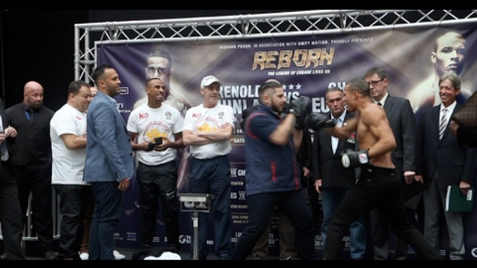 CONFIDENT MUCH CHRIS? - CHRIS EUBANK JR SMASHES PADS AFTER WEIGH-IN  - IN FRONT OF TEAM QUINLAN!