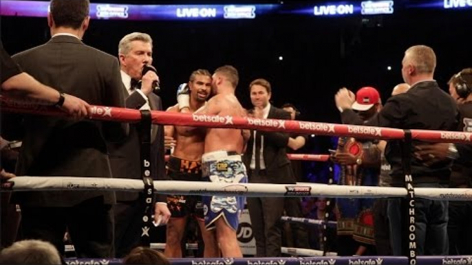 TONY BELLEW & DAVID HAYE COME TOGETHER & EMBRACE AFTER BRUTAL HEAVYWEIGHT CLASH @ o2 ARENA