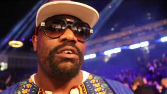DERECK CHISORA REACTS TO DAVID HAYE'S DRAMATIC STOPPAGE DEFEAT TO TONY BELLEW AT 02 / HAYE v BELLEW