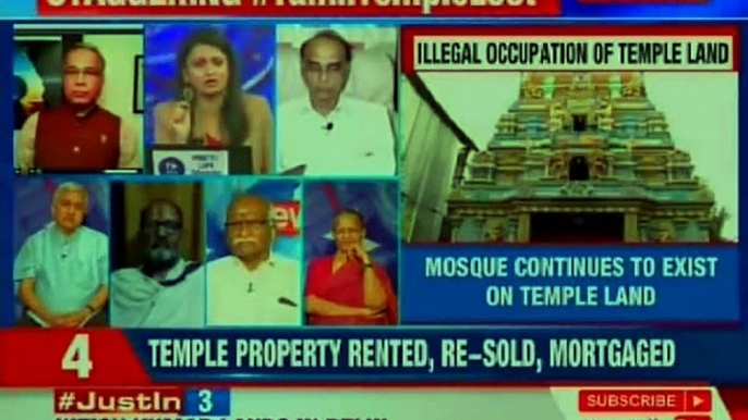 Mosque Built over resold hindu temples land, Watch debate on Tamil Nadu Temple loot