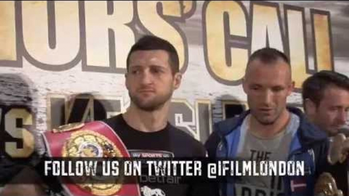 CARL FROCH vs MIKKEL KESSLER HEAD TO HEAD @ FINAL PRESS CONFERENCE / WARRIORS' CALL