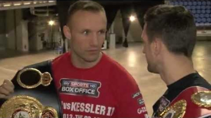 CARL FROCH v MIKKEL KESSLER HEAD-TO-HEAD 1 / iFILM LONDON  / WARRIORS' CALL / 02 PRESS CONFERENCE