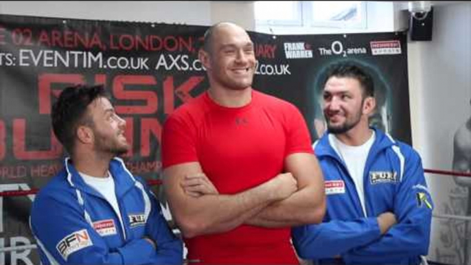 TYSON FURY, PETER FURY, JOHN FURY, HUGHIE FURY, THOMAS FURY, DEMPSEY FURY PHOTO CALL : FURY v HAMMER